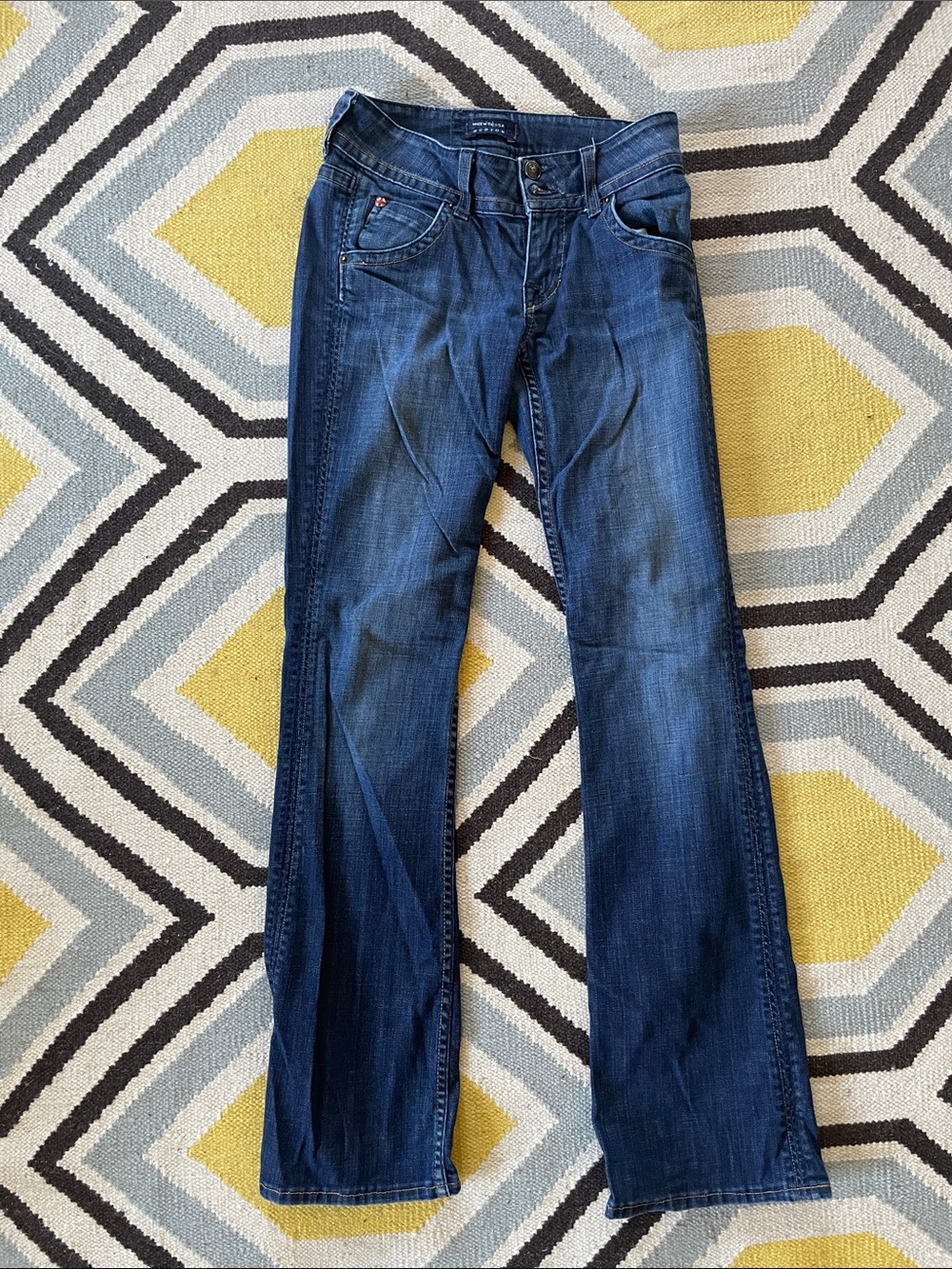 Hudson Women's Straight-Leg Jeans in Dark Blue